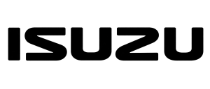 Logotipo ISUZU en negro sobre transparente